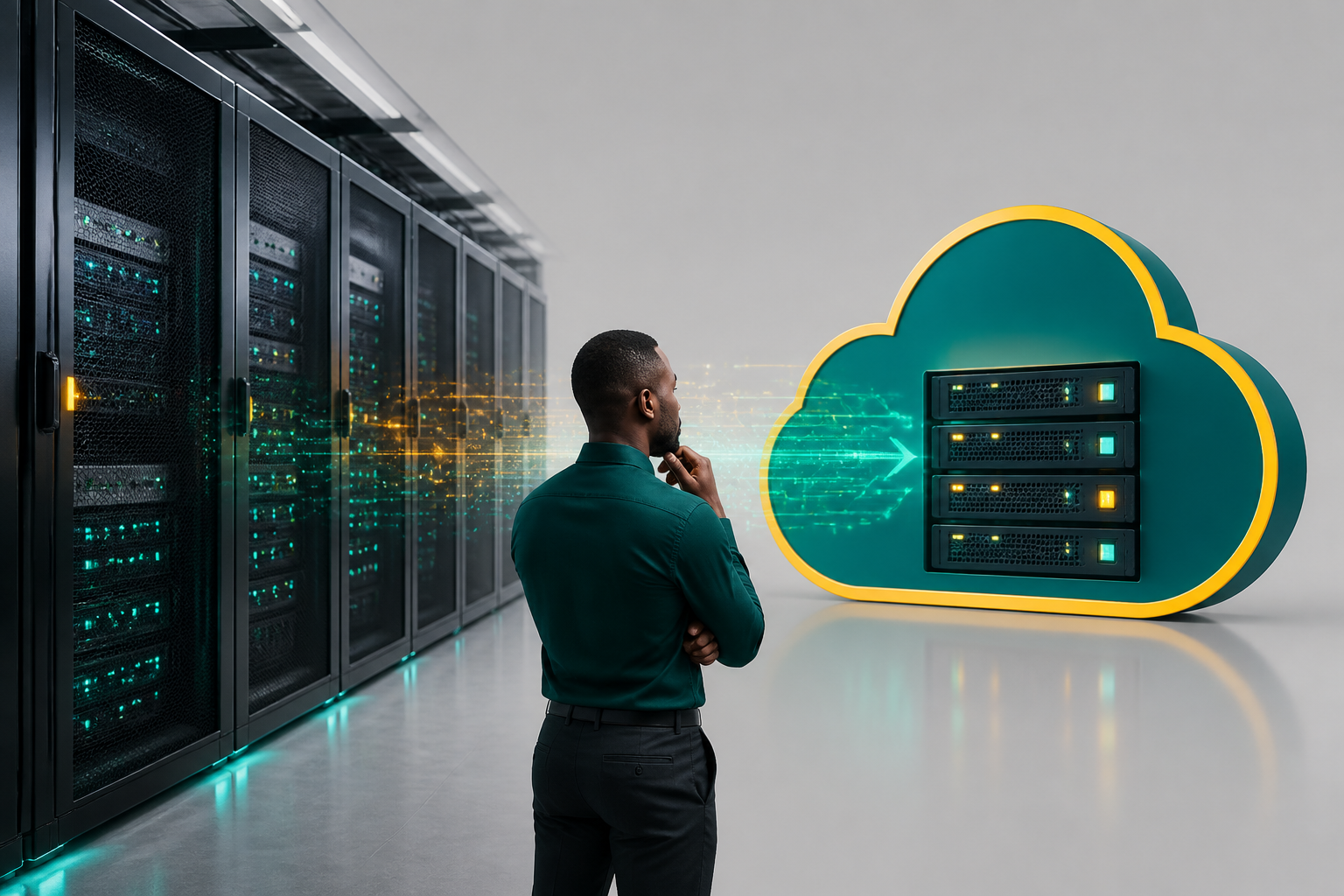 A visual representation of ERP systems showcasing cloud and on-premise integrations